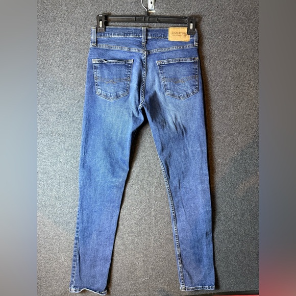 Signature Levi Strauss Jeans Mens 30x31 Blue S37 Slim Fit Denim Stretch Pants - Picture 8 of 13